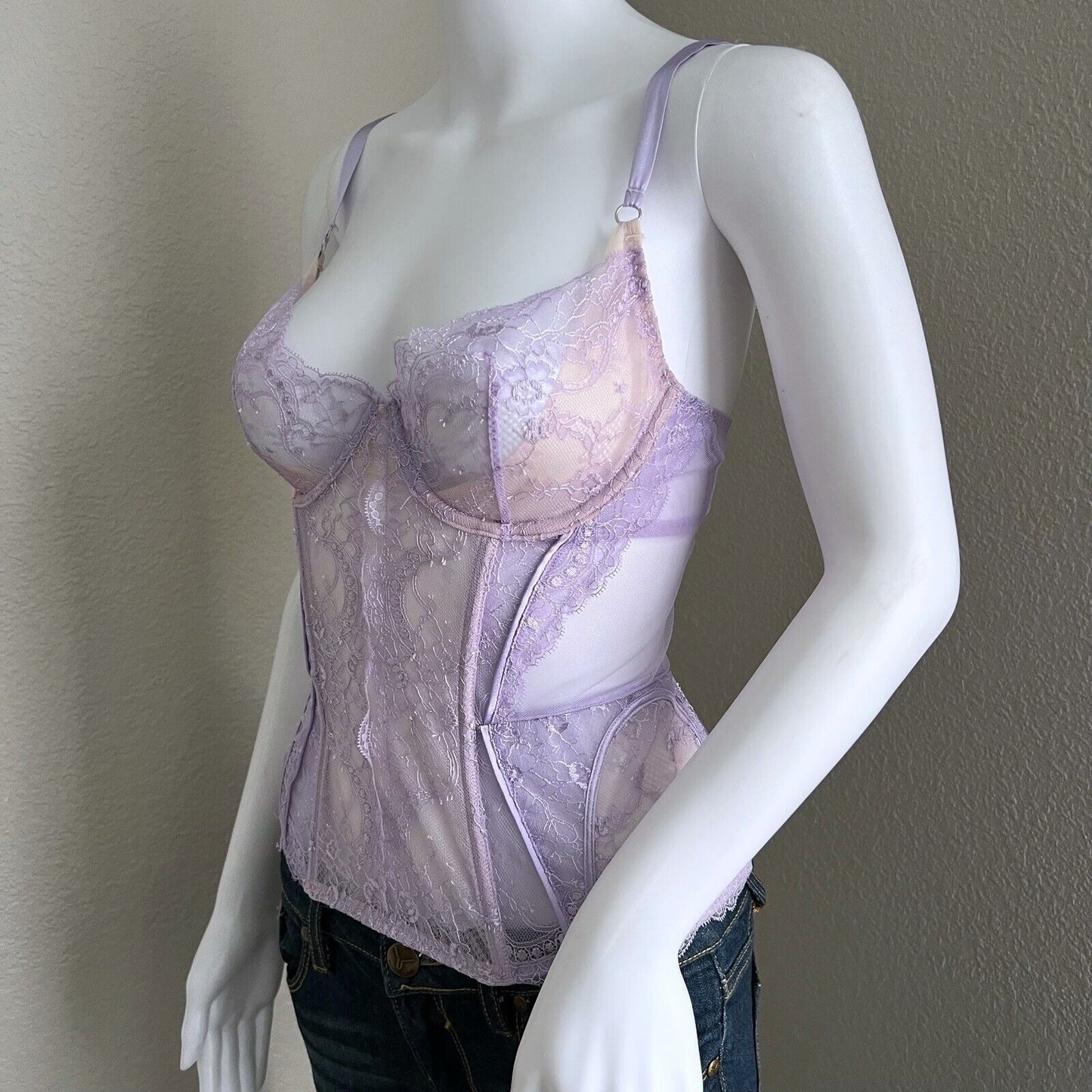 Victoria’s Secret Designer Collection Fairy Corset Size 34 C Lilac Lingerie Sexy