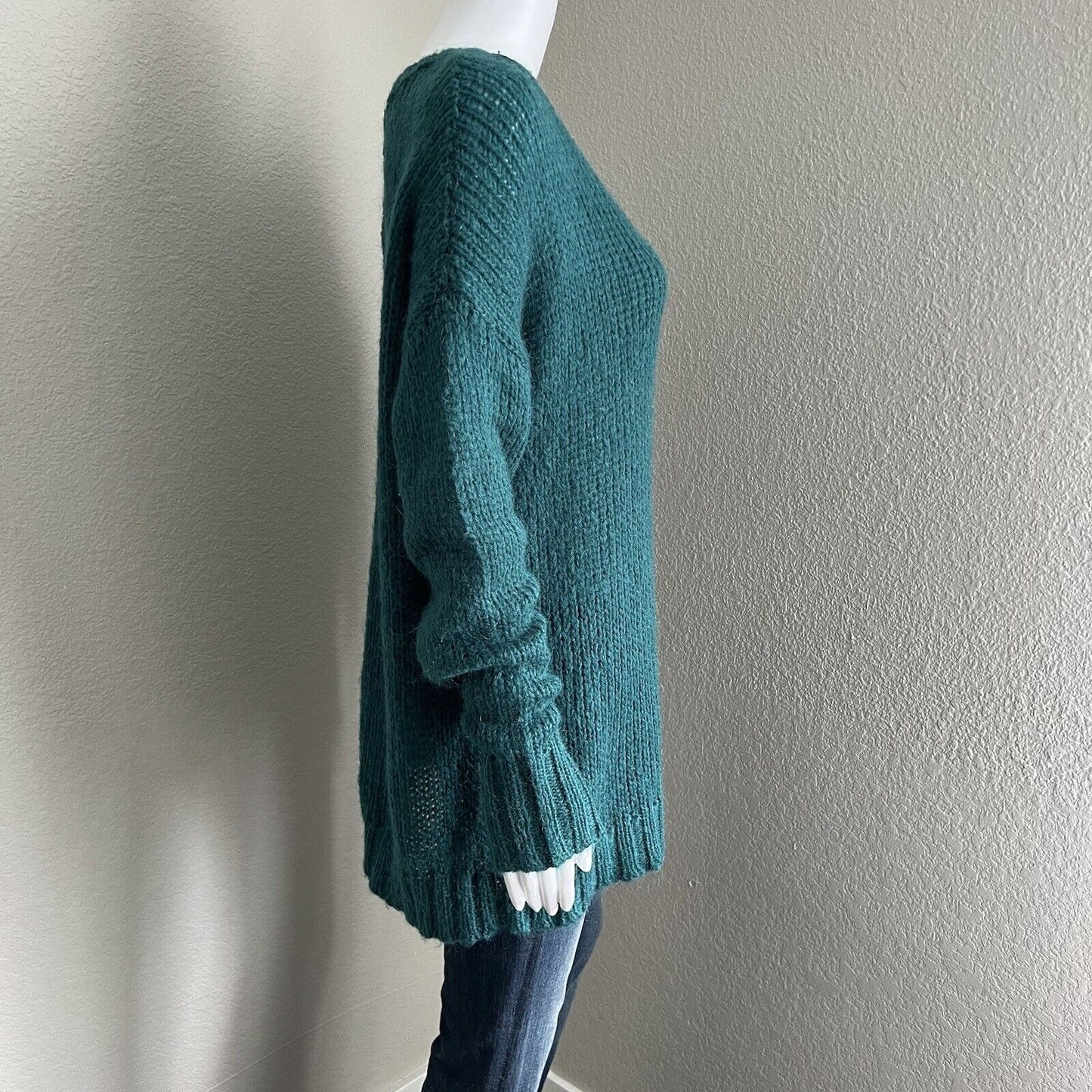 Caslon Women's Sweater Size XL Green Soft Mohair Blend Soft Cozy