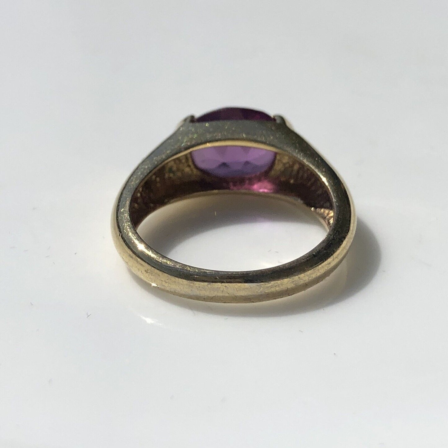 Vintage Chateau D'Argent Ring Size 8.5 Purple Sapphire Vermeil Sterling Silver