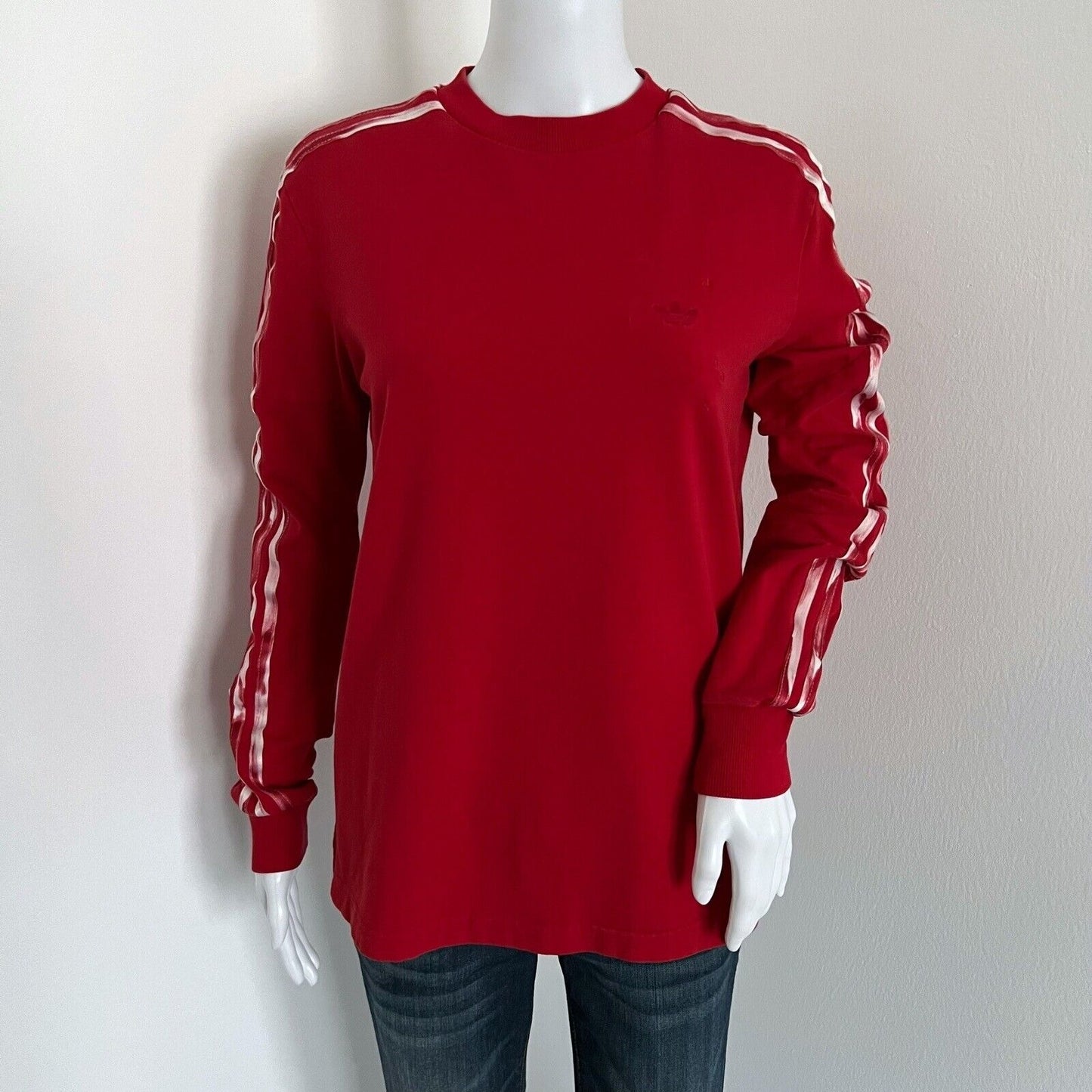 Adidas x Danielle Cathari Women's Shirt Size S Red Long Sleeve Crewneck