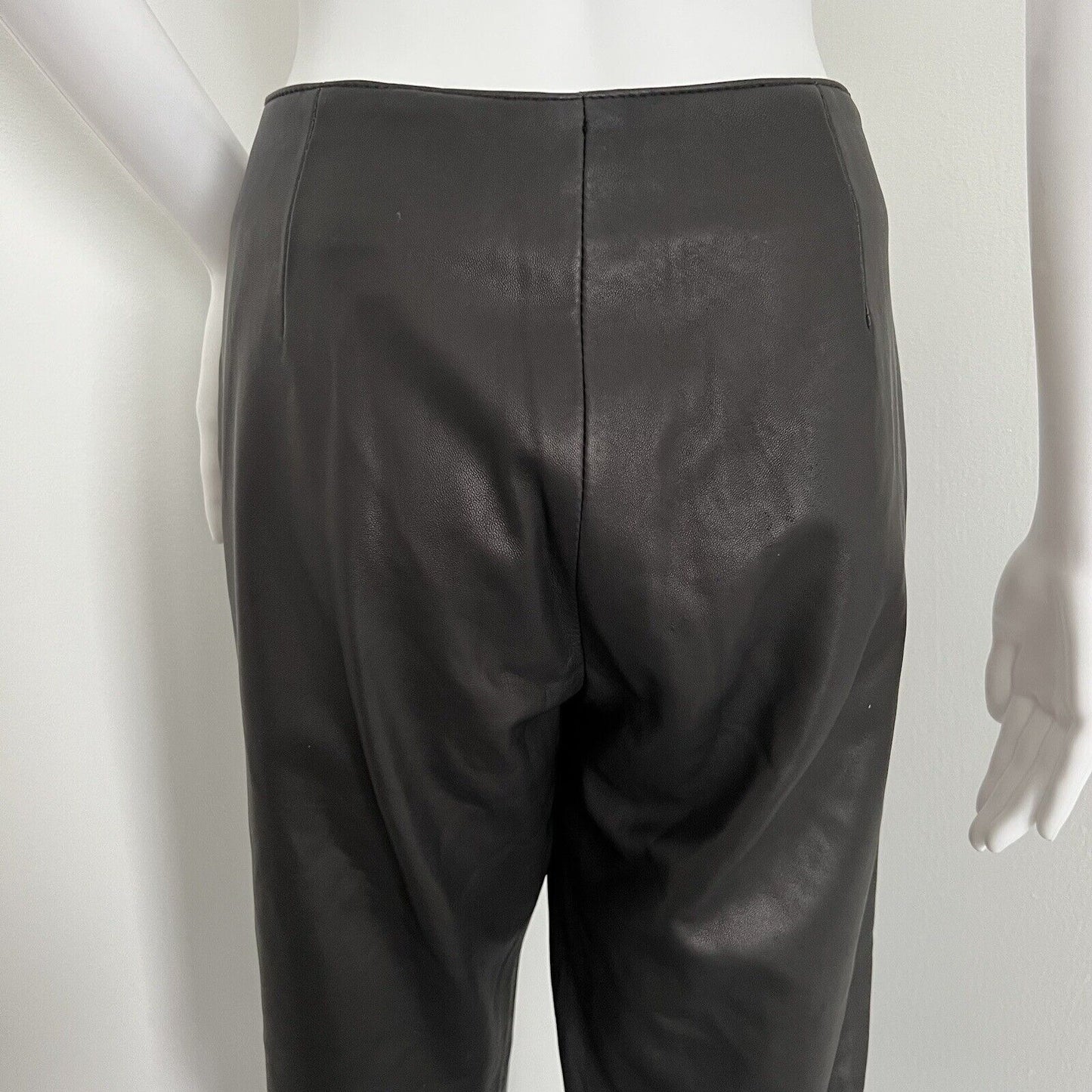 Vintage In Suede Women's Y2K Full Leather Pants Size 8 Bootcut Buttery Soft