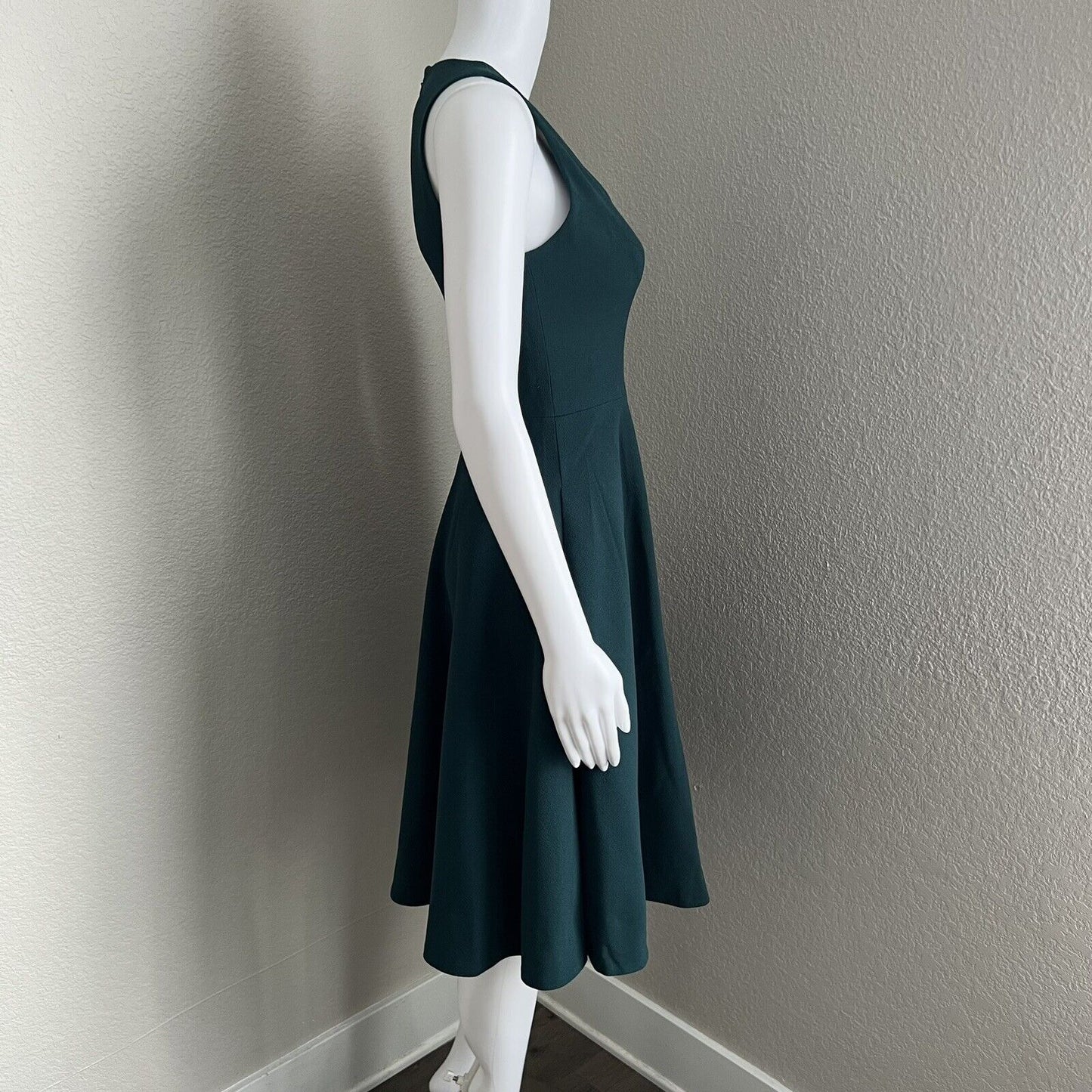 Dress the Population Catalina Fit Flare Cocktail Dress Size XS Pine Green Pocket