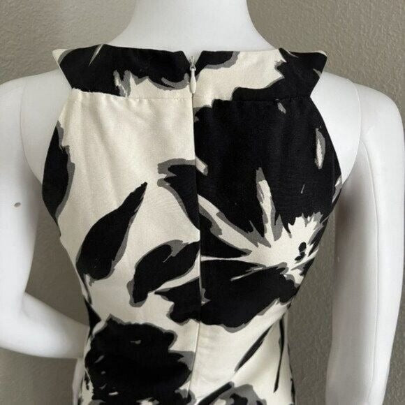 Michael Kors Collection Women's Dress 0 Floral Halter Body Con Black Mini Italy