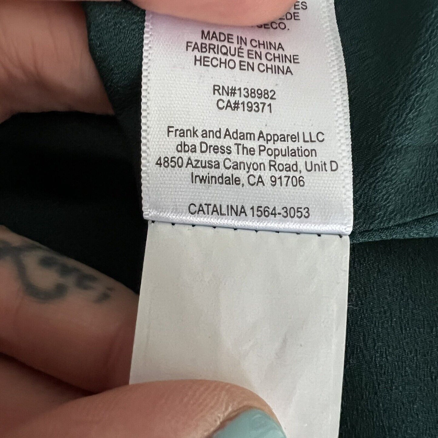 Dress the Population Catalina Fit Flare Cocktail Dress Size XS Pine Green Pocket