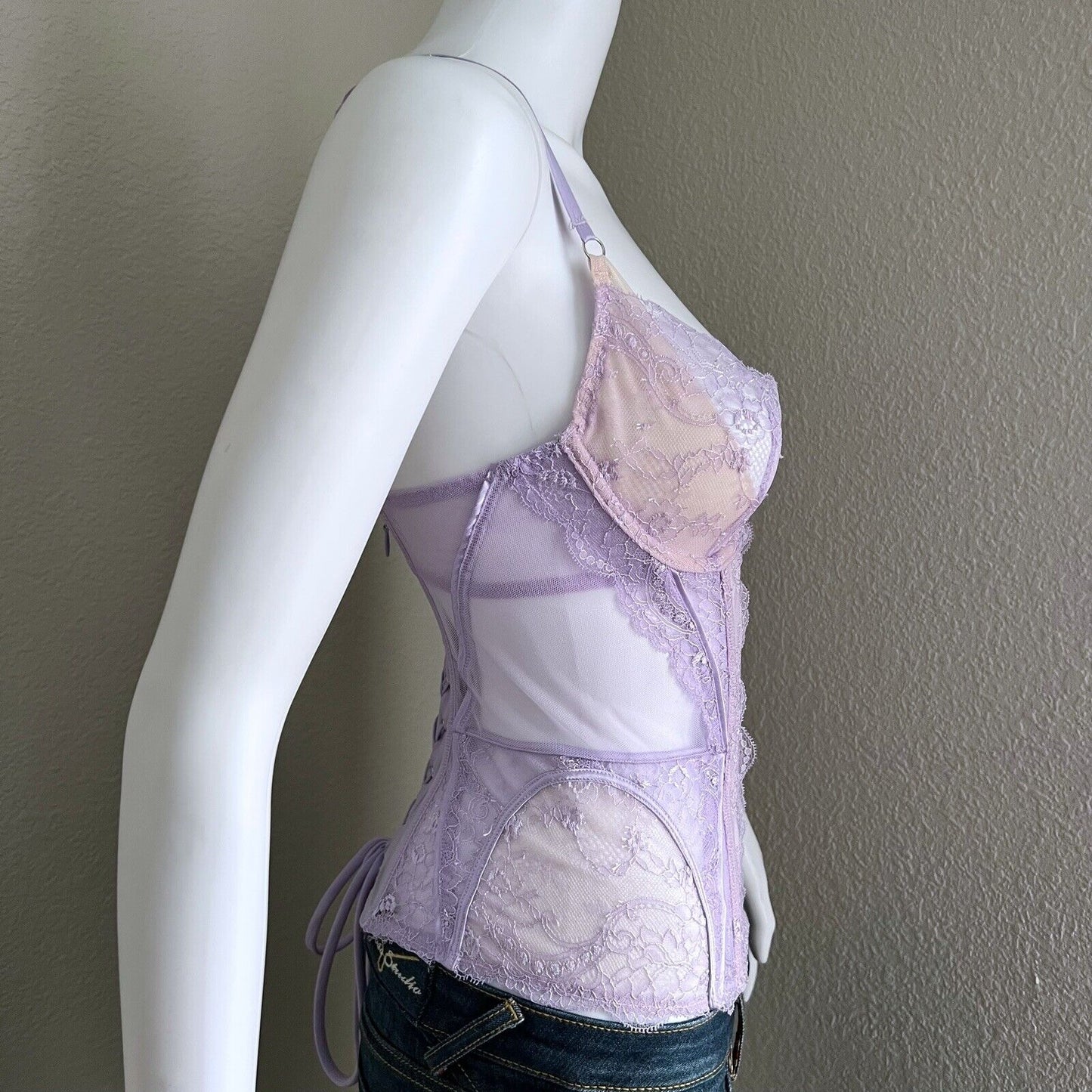 Victoria’s Secret Designer Collection Fairy Corset Size 34 C Lilac Lingerie Sexy