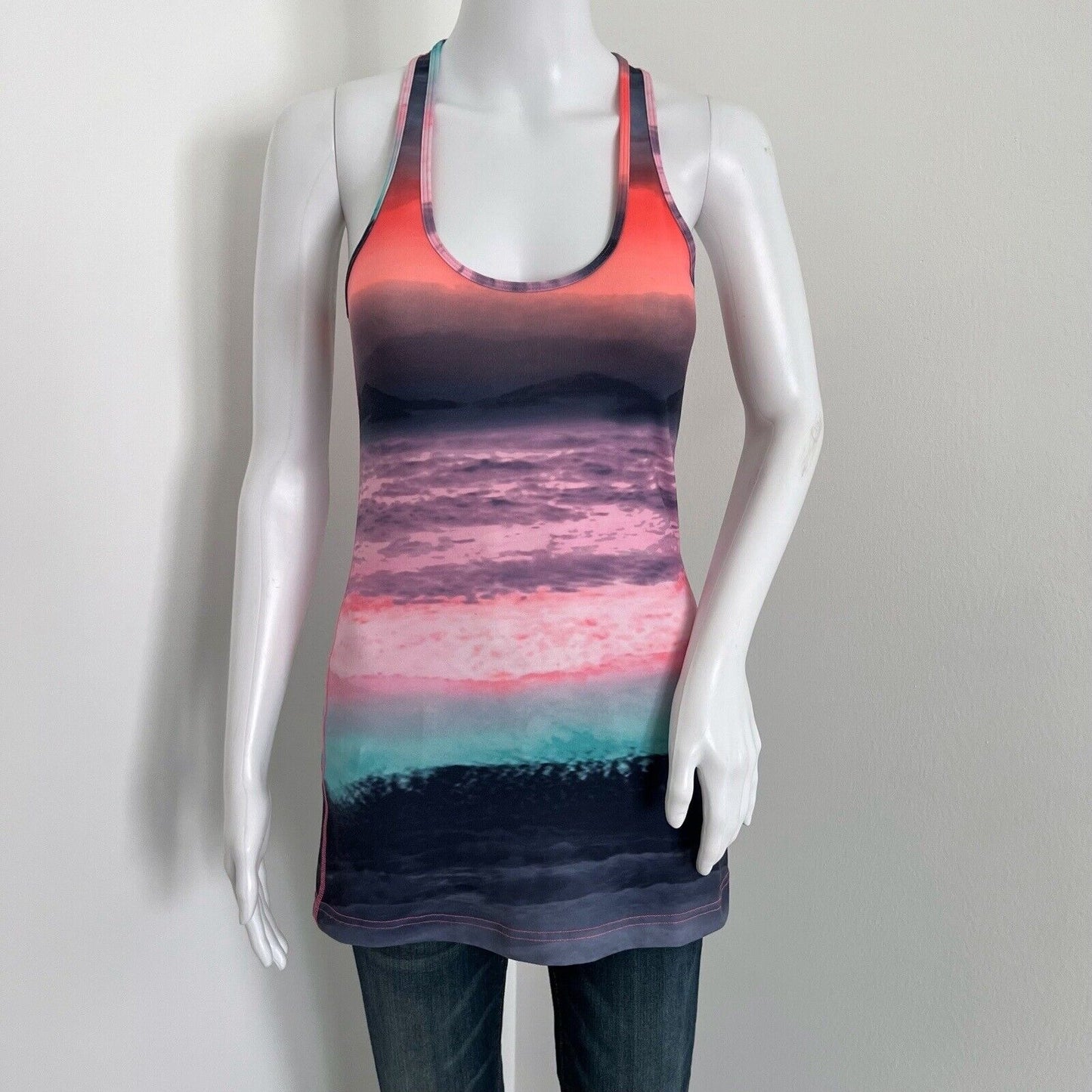 Lululemon Unicorn Women's Keep Your Cool Racerback Tank 2 Beachscape Sunset