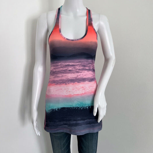 Lululemon Unicorn Women's Keep Your Cool Racerback Tank 2 Beachscape Sunset