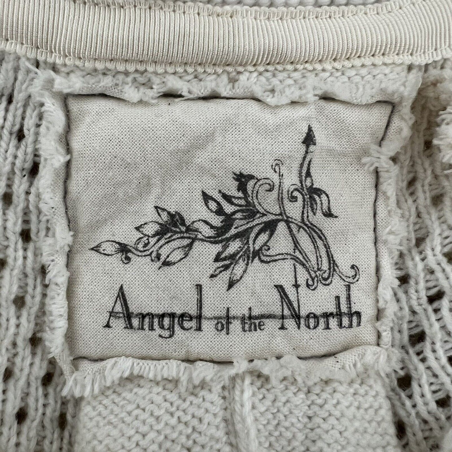 Angel of the North Women's Sweater Size XS Ivory Long Sleeve Boho Open Knit