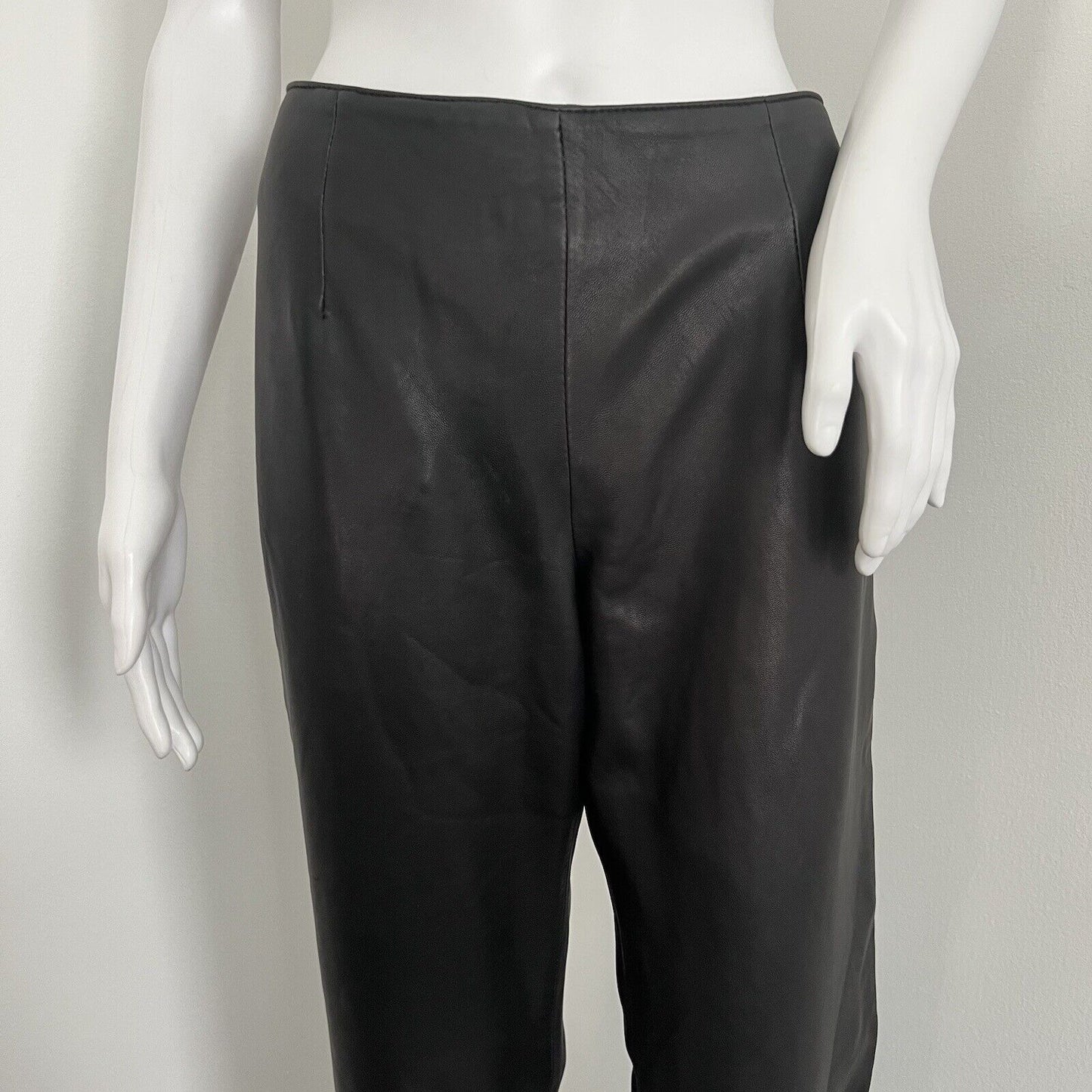 Vintage In Suede Women's Y2K Full Leather Pants Size 8 Bootcut Buttery Soft