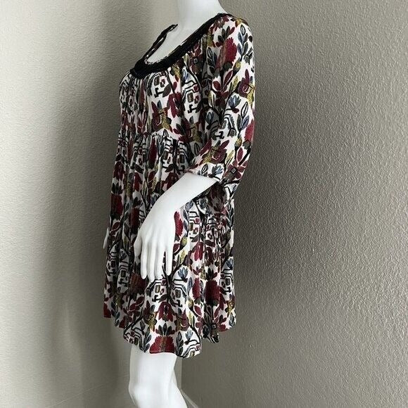 Holding Horses Anthropologie Dress Size S Isere Swing Square Neck Floral