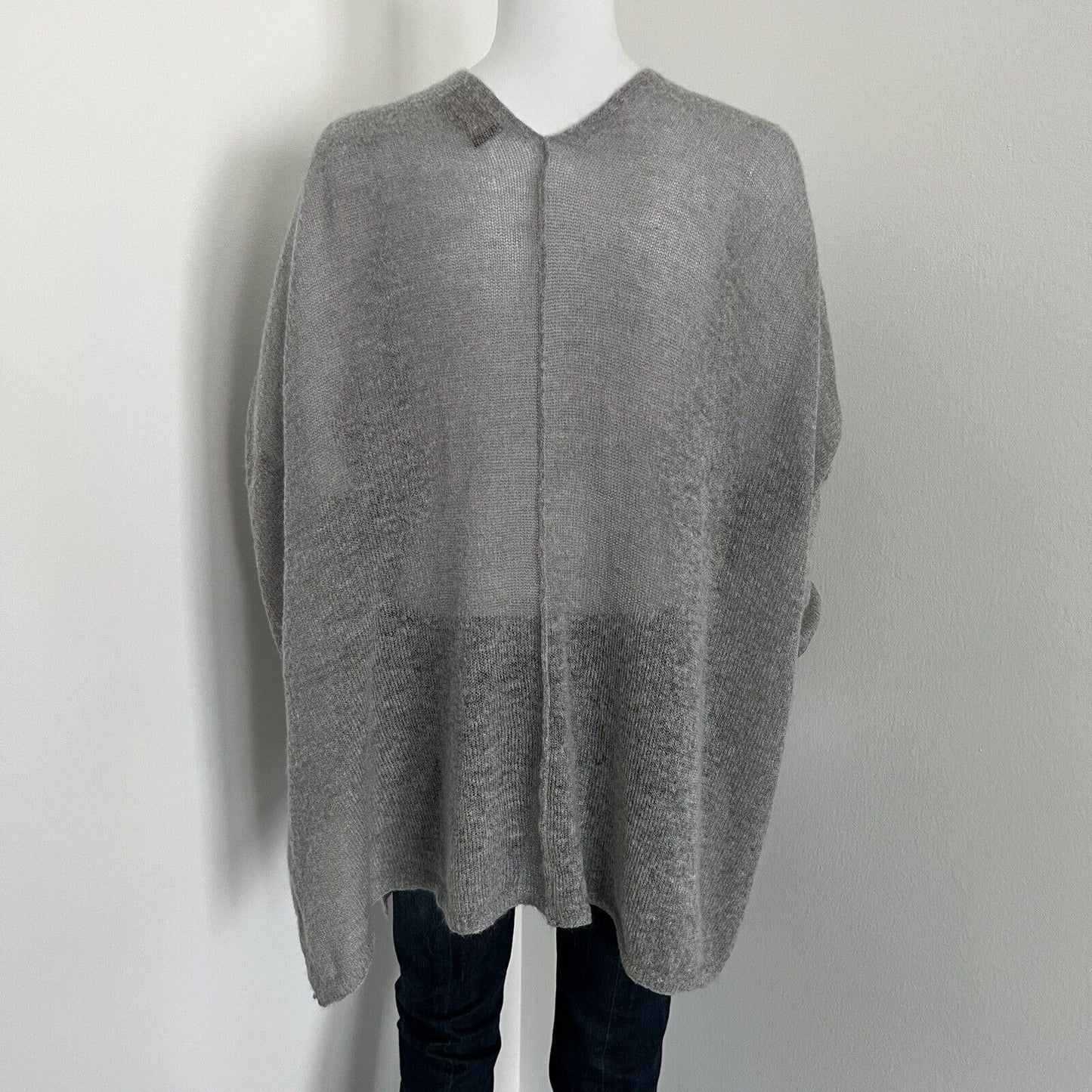 Kerisma Women's Cardigan Size S M Gray Open Wool Mohair Long Sleeve Relaxed