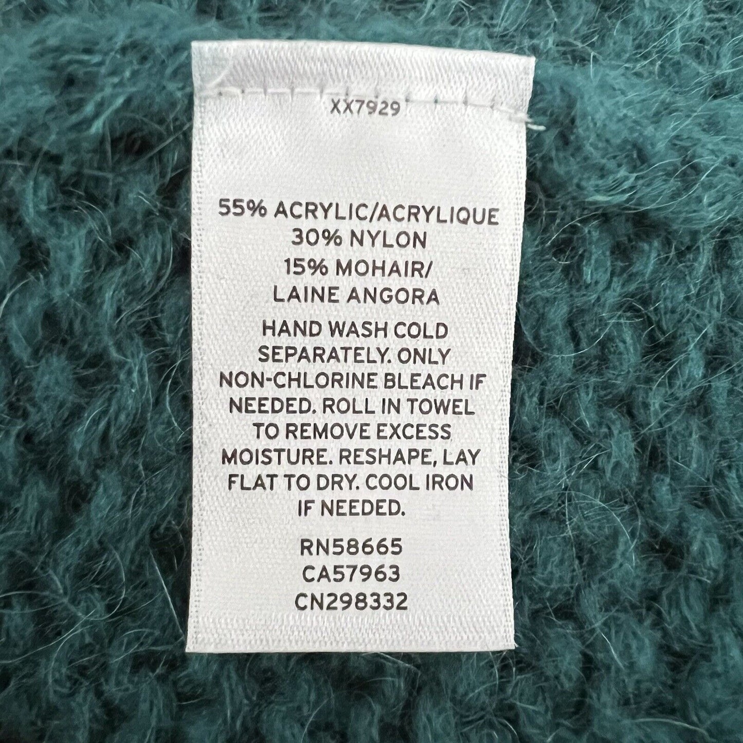 Caslon Women's Sweater Size XL Green Soft Mohair Blend Soft Cozy