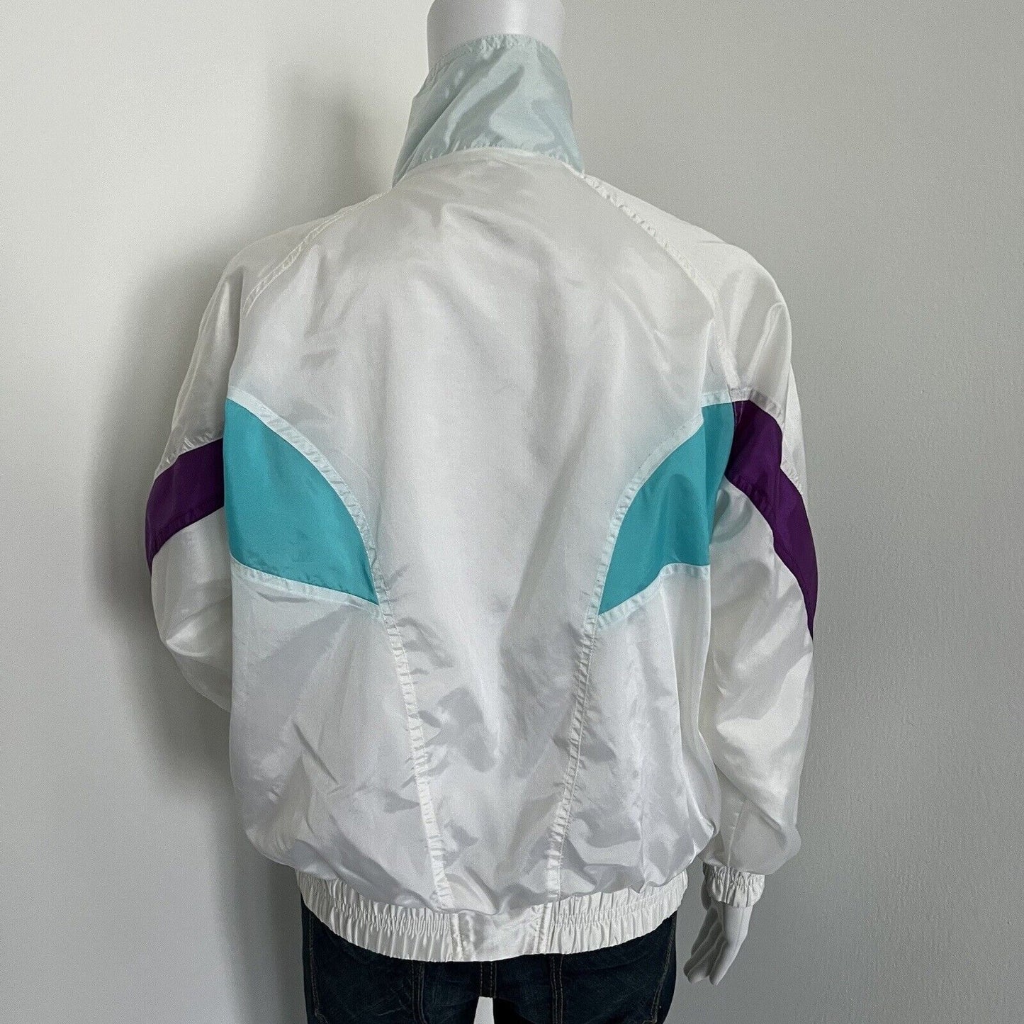 Vintage Puma Machts Mit Qualitat Women's Windbreaker Jacket Size M White Purple