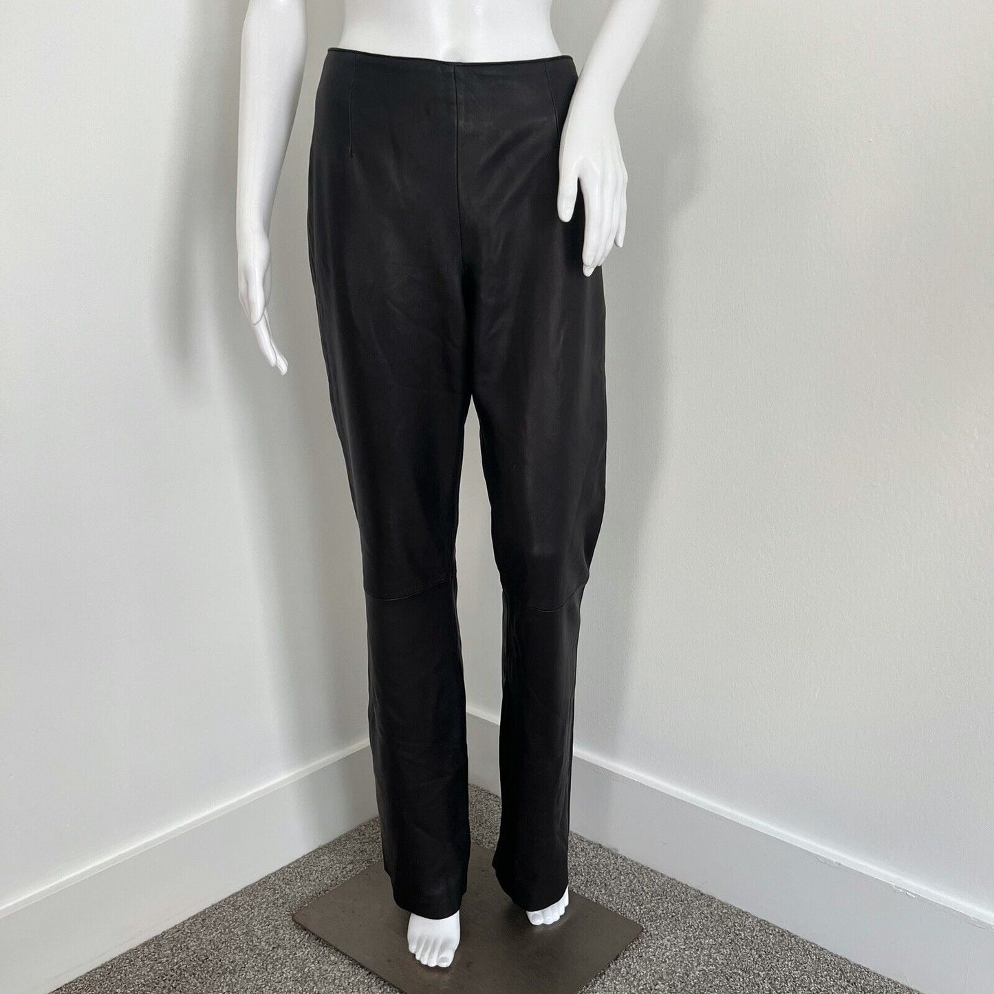 Vintage In Suede Women's Y2K Full Leather Pants Size 8 Bootcut Buttery Soft