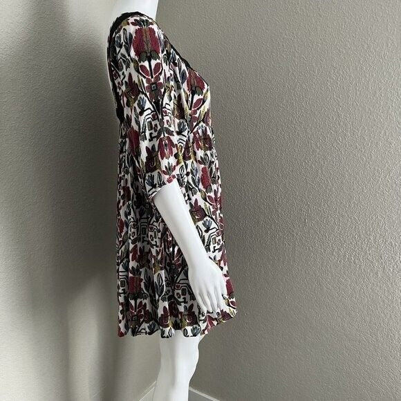 Holding Horses Anthropologie Dress Size S Isere Swing Square Neck Floral