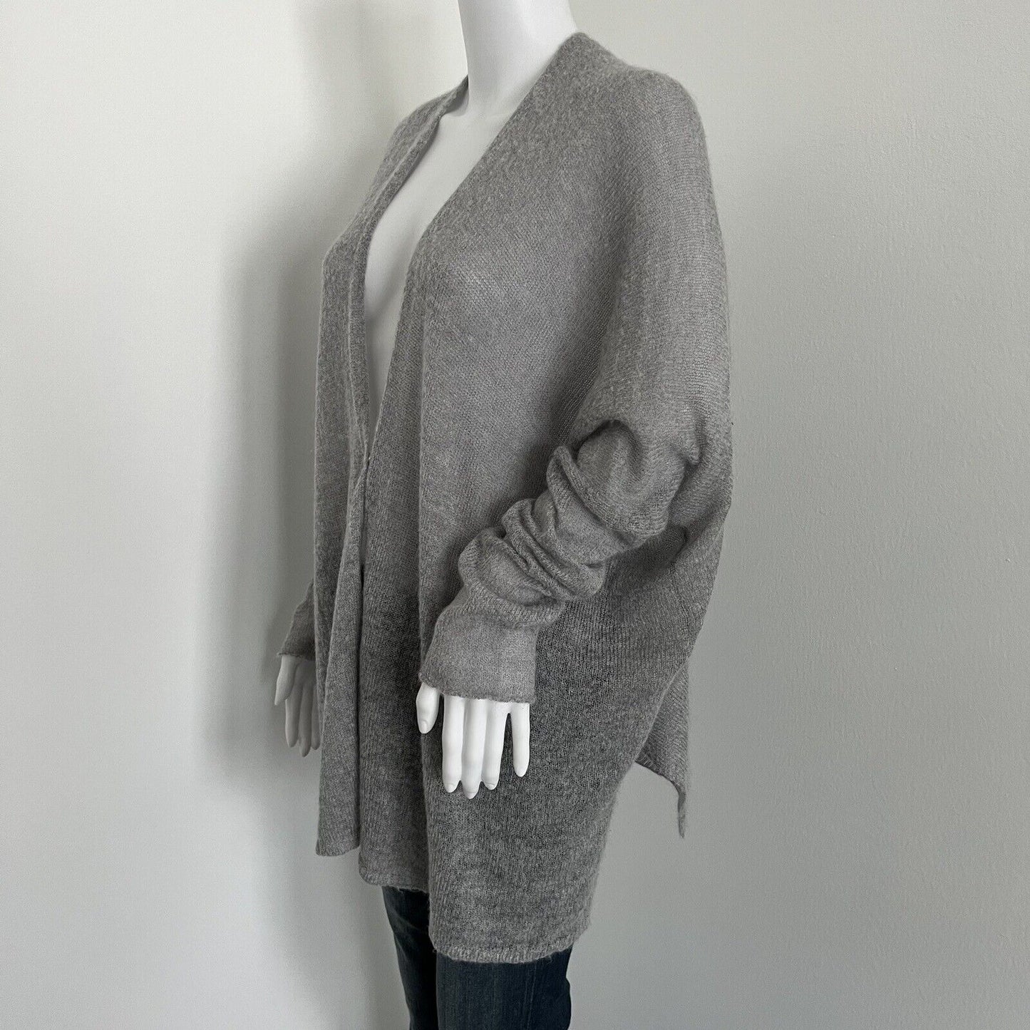 Kerisma Women's Cardigan Size S M Gray Open Wool Mohair Long Sleeve Relaxed