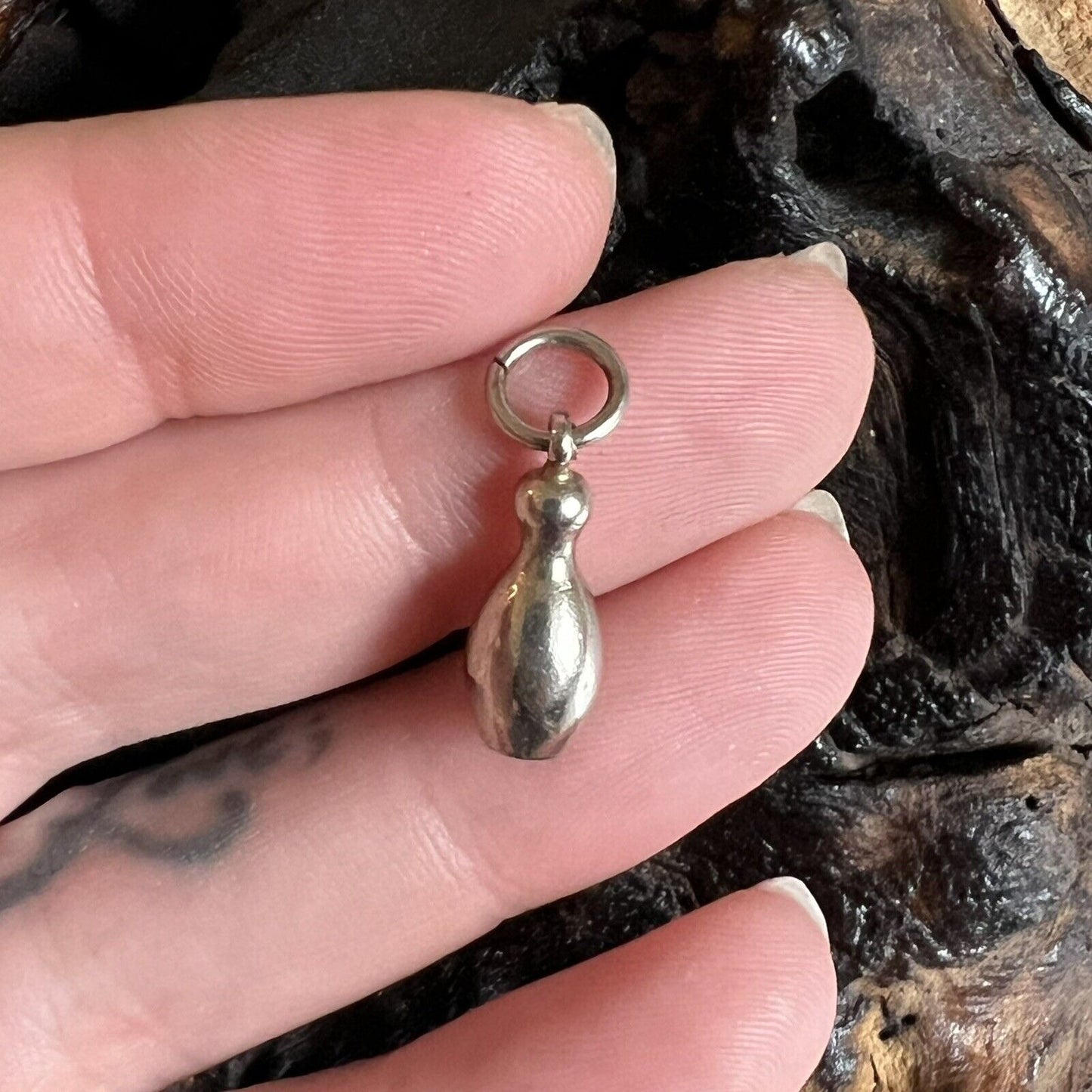 Vintage Sterling Silver Charm Bowling Pin Hobby Strike