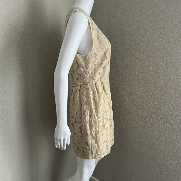 3.1 Phillip Lim Women's Dress Size 8 Beige Nude Sheath Floral Lace Wedding Guest