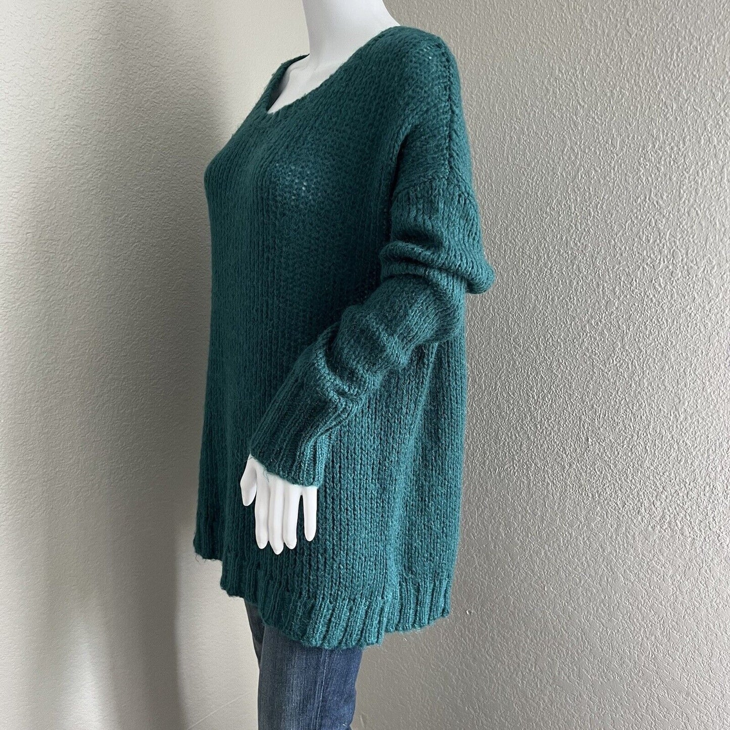 Caslon Women's Sweater Size XL Green Soft Mohair Blend Soft Cozy