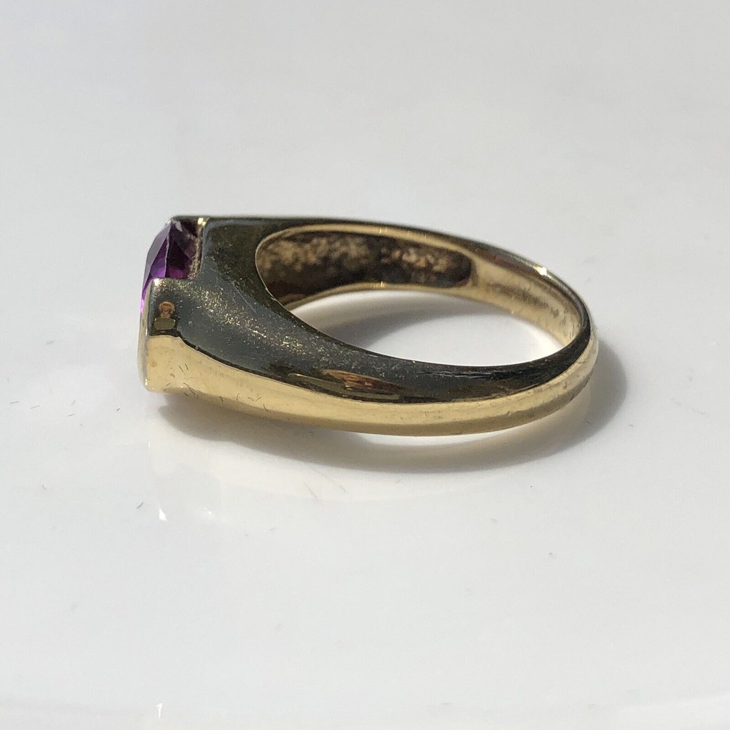 Vintage Chateau D'Argent Ring Size 8.5 Purple Sapphire Vermeil Sterling Silver