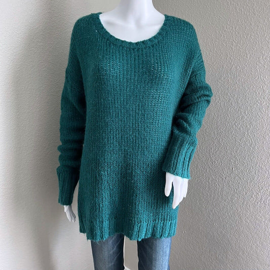 Caslon Women's Sweater Size XL Green Soft Mohair Blend Soft Cozy