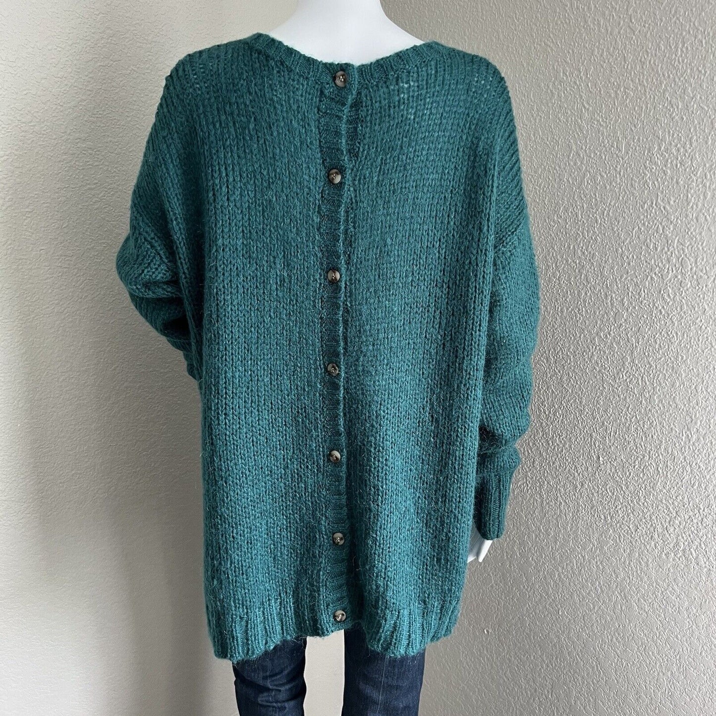 Caslon Women's Sweater Size XL Green Soft Mohair Blend Soft Cozy