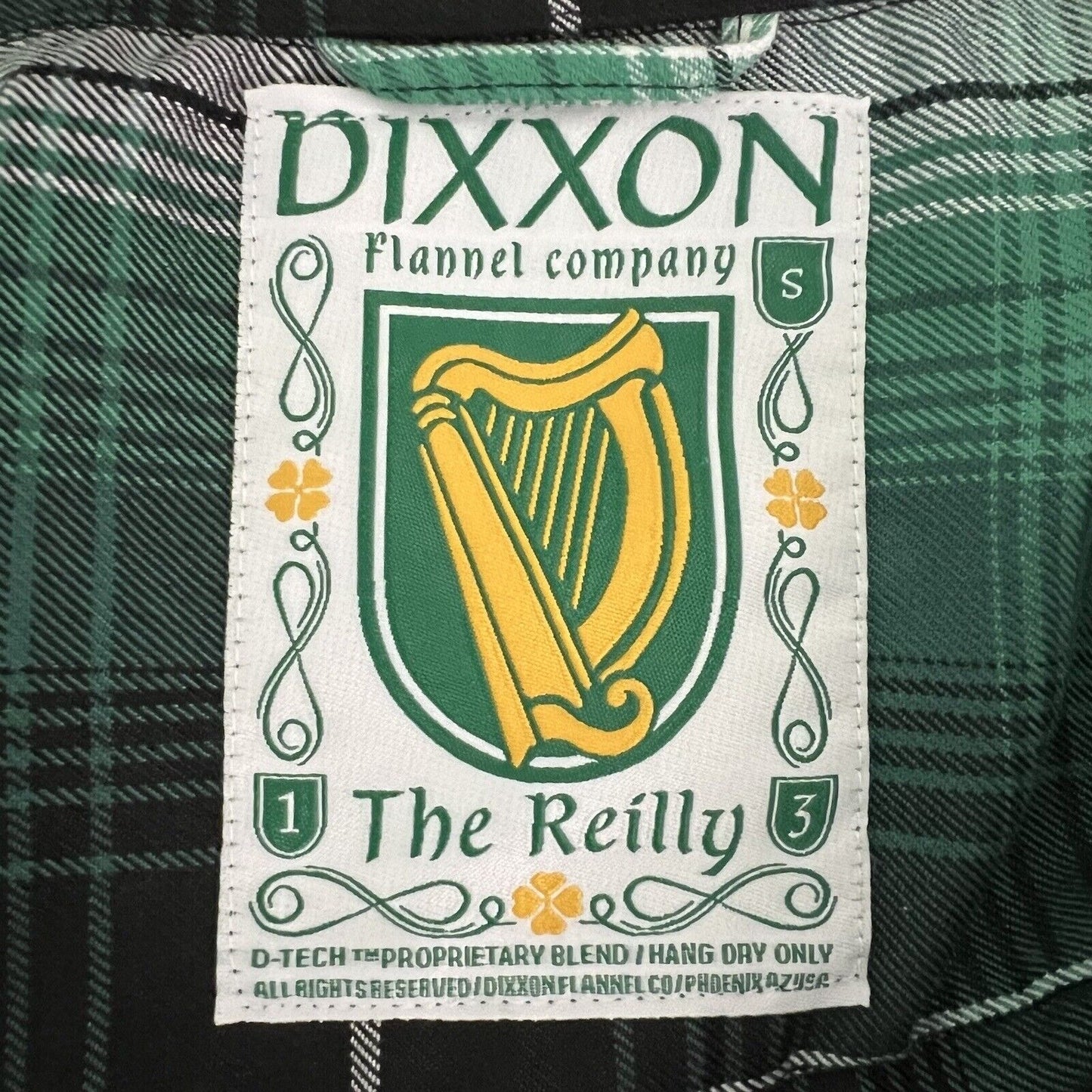 Dixxon Women's Reilly Flannel Shirt Size S Green Black Plaid Snap Front Luck