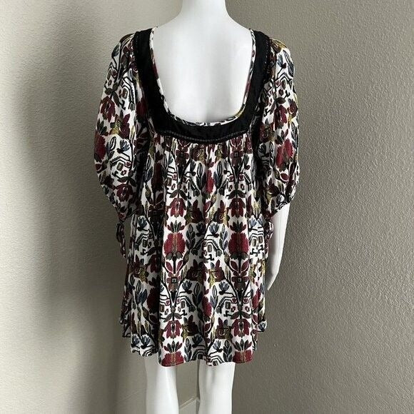 Holding Horses Anthropologie Dress Size S Isere Swing Square Neck Floral