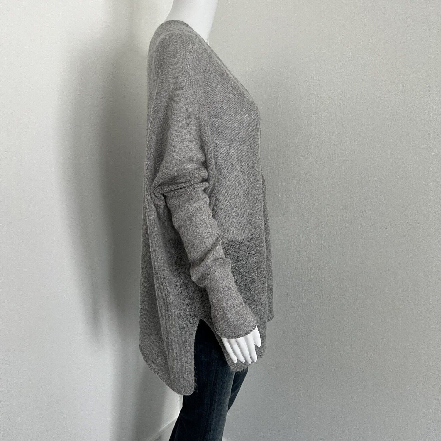 Kerisma Women's Cardigan Size S M Gray Open Wool Mohair Long Sleeve Relaxed